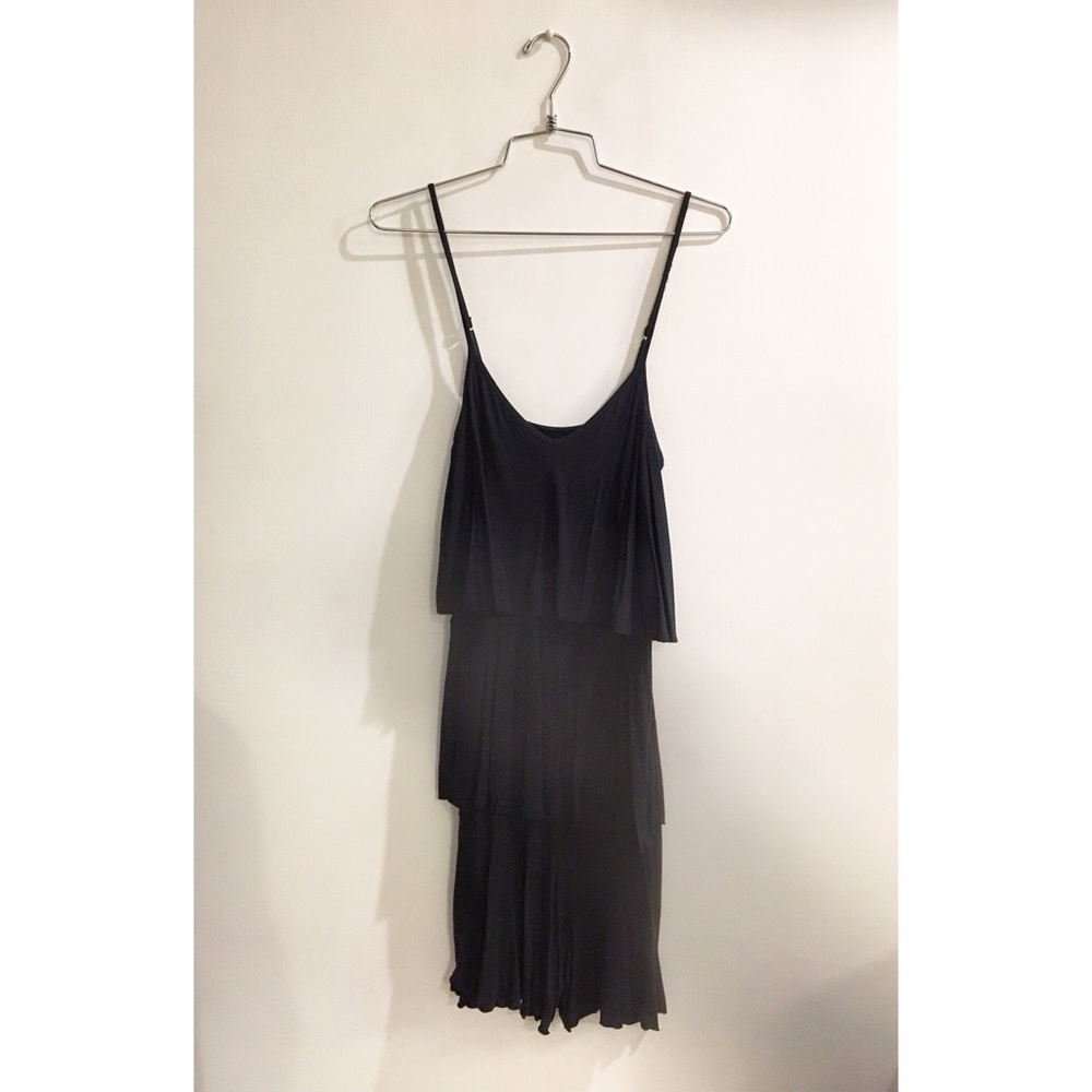 Black Tiered Romper